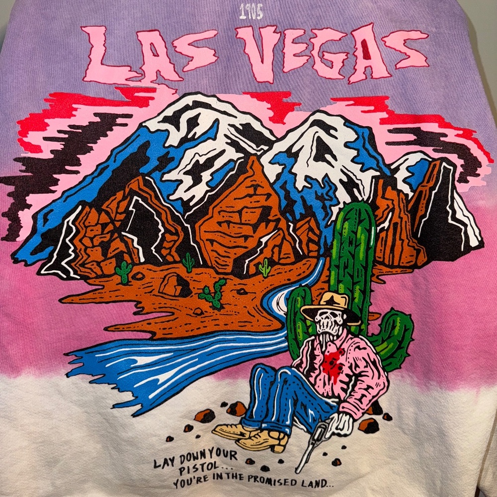 WARREN LOTAS Ombré PROMISED LAND’ HOODIE large - Picture 2 of 6